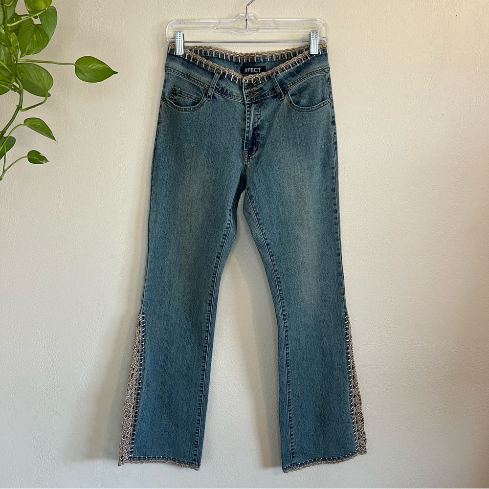 Y2K Xpect Jeans with Crochet Detailing